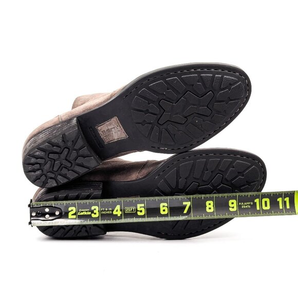 Born Women Kerri Distress Grey Leather Western Zip Ankle boots size 8.5 - Picture 5 of 7